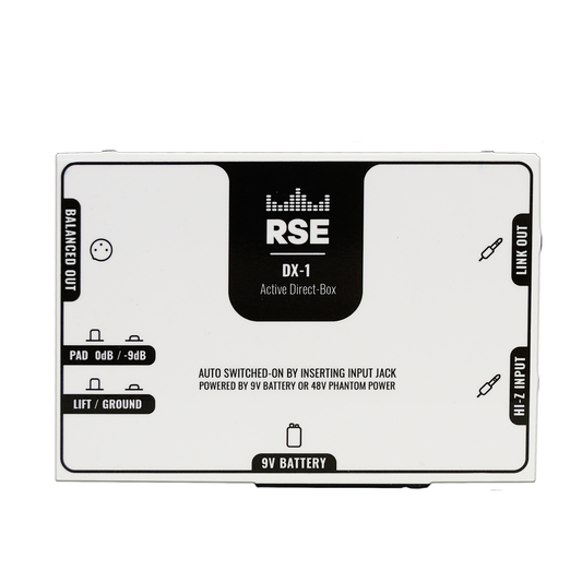 Active direct box with battery/phantom power RSE DX-1